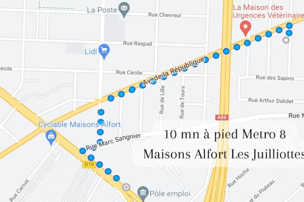 Escale-Marne Fr - 102 - Free Parking - Free Luggage Storage - All Equipped - Linen Included - Washing Machine - 10Mn Walk Metro 8 - Rer A - Panoramic View - From 1 To 4 Guests Maisons-Alfort Bagian luar foto