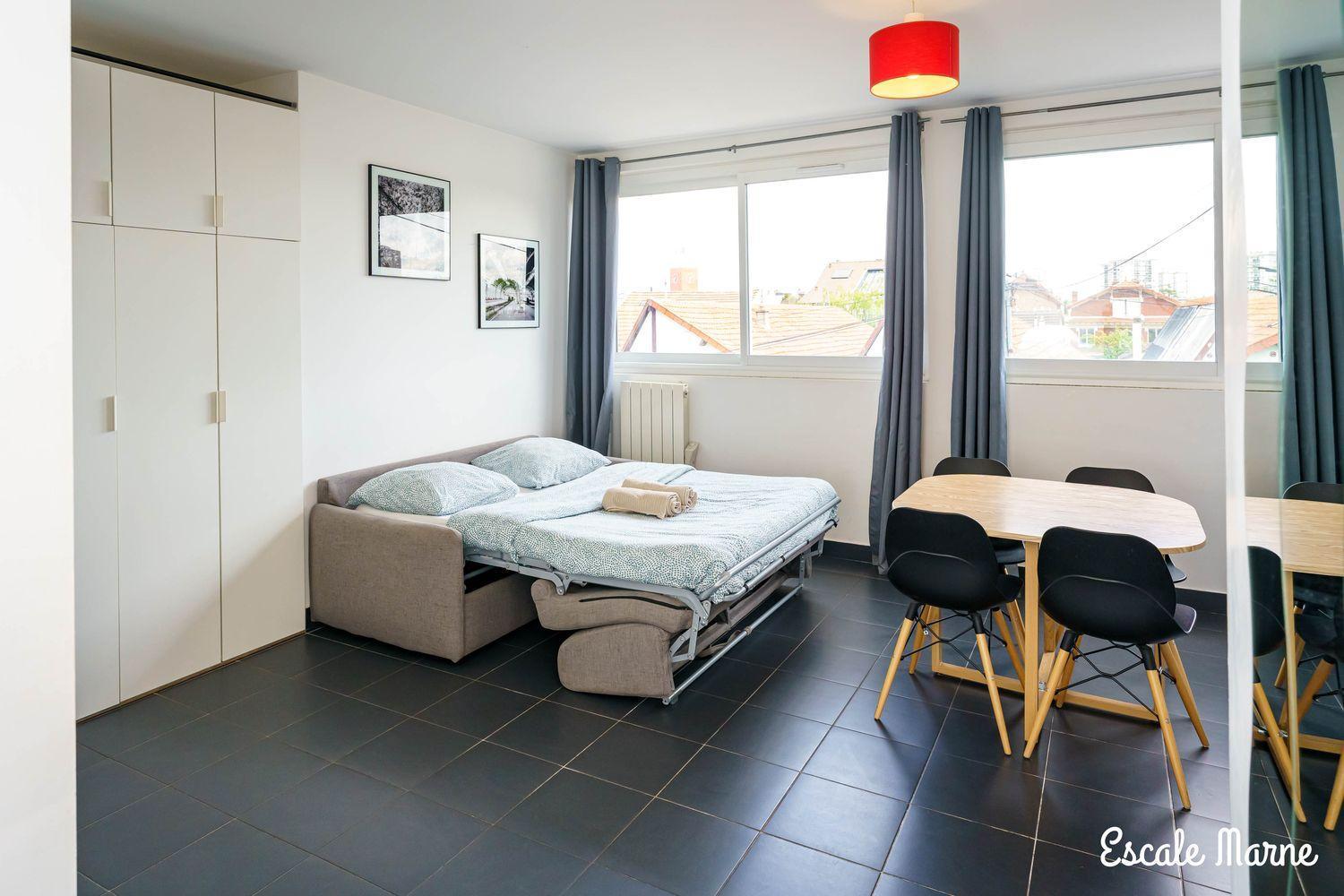 Escale-Marne Fr - 102 - Free Parking - Free Luggage Storage - All Equipped - Linen Included - Washing Machine - 10Mn Walk Metro 8 - Rer A - Panoramic View - From 1 To 4 Guests Maisons-Alfort Bagian luar foto