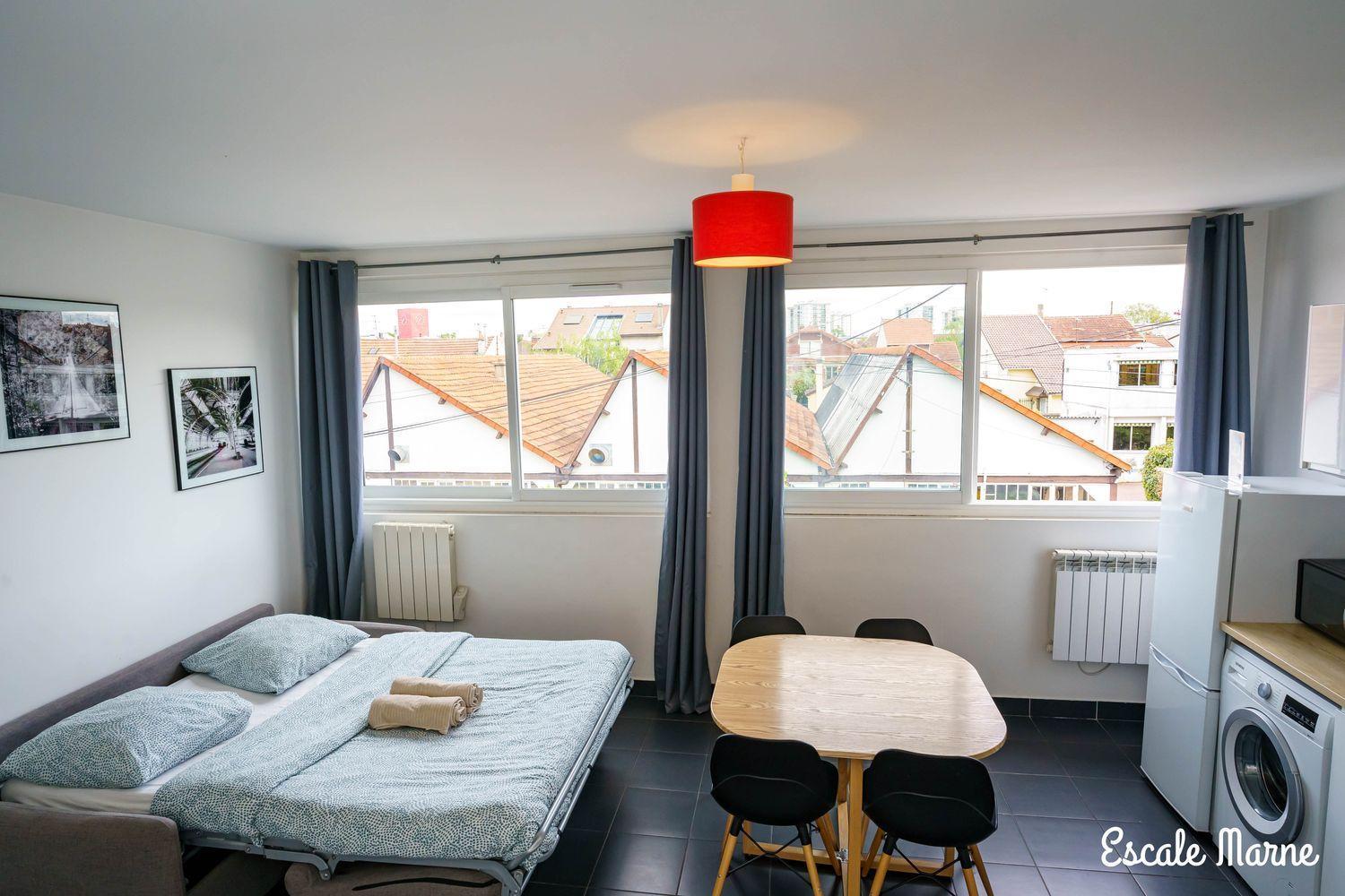 Escale-Marne Fr - 102 - Free Parking - Free Luggage Storage - All Equipped - Linen Included - Washing Machine - 10Mn Walk Metro 8 - Rer A - Panoramic View - From 1 To 4 Guests Maisons-Alfort Bagian luar foto