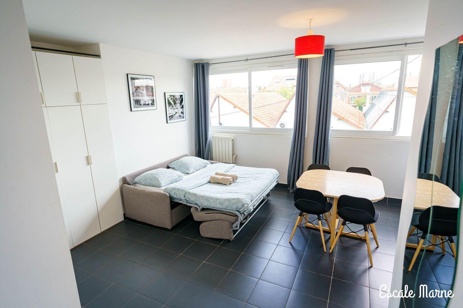 Escale-Marne Fr - 102 - Free Parking - Free Luggage Storage - All Equipped - Linen Included - Washing Machine - 10Mn Walk Metro 8 - Rer A - Panoramic View - From 1 To 4 Guests Maisons-Alfort Bagian luar foto